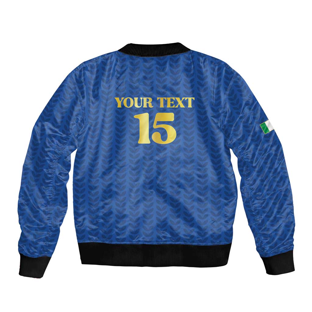 Custom Italy Football 2026 Sleeve Zip Bomber Jacket Road To Champions - Wonder Print Shop