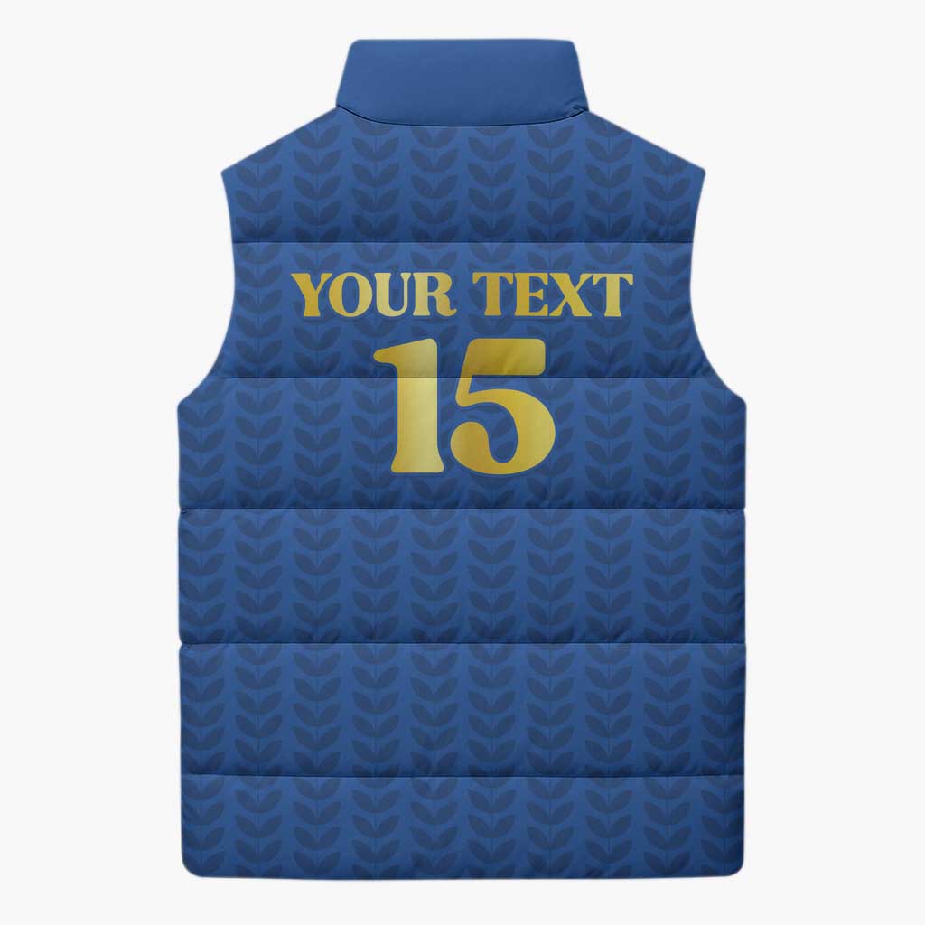 Custom Italy Football 2026 Sleeveless Puffer Jacket Road To Champions - Wonder Print Shop