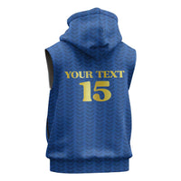 Custom Italy Football 2026 Sleeveless Zip Hoodie Road To Champions - Wonder Print Shop