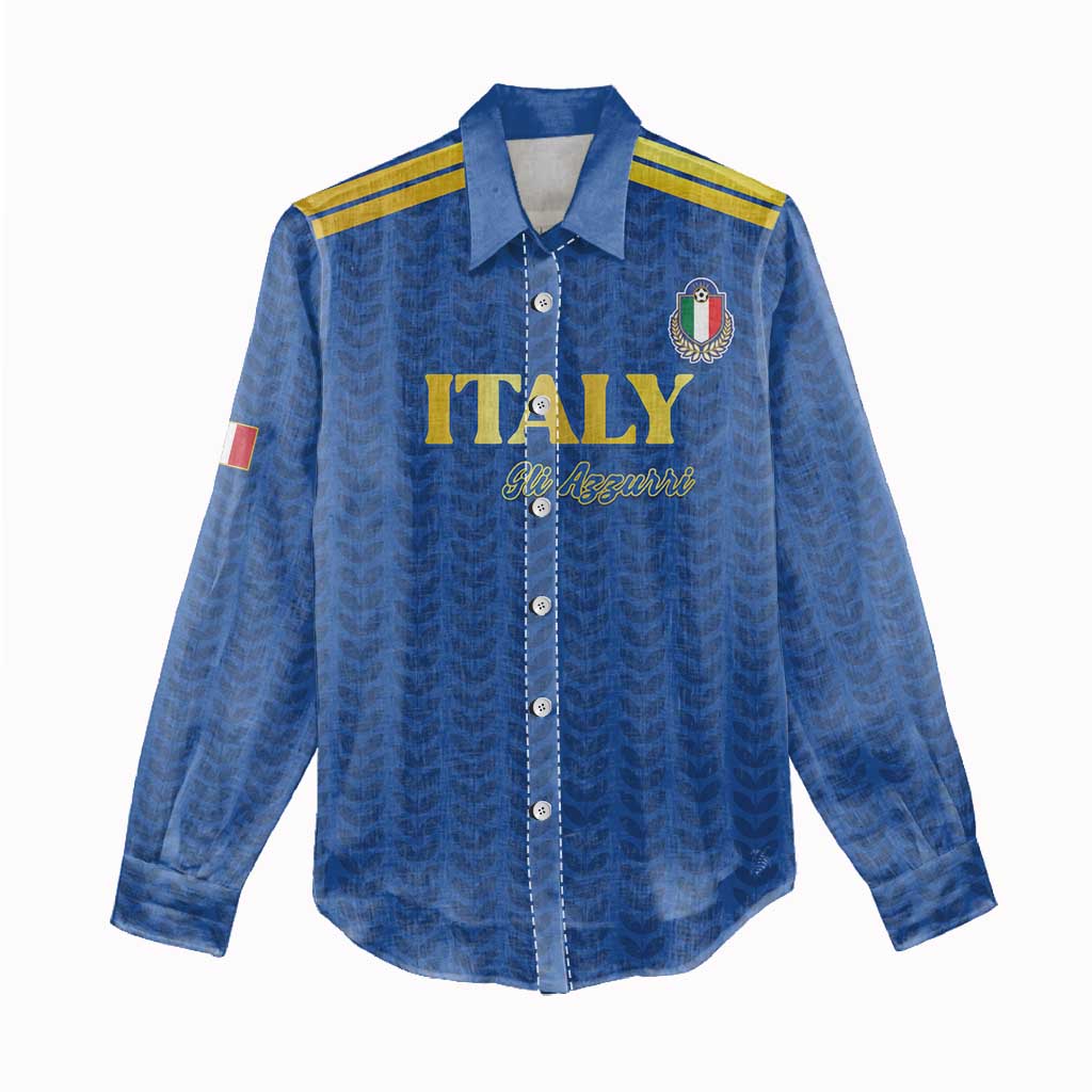 Custom Italy Football 2026 Women Casual Shirt Road To Champions - Wonder Print Shop