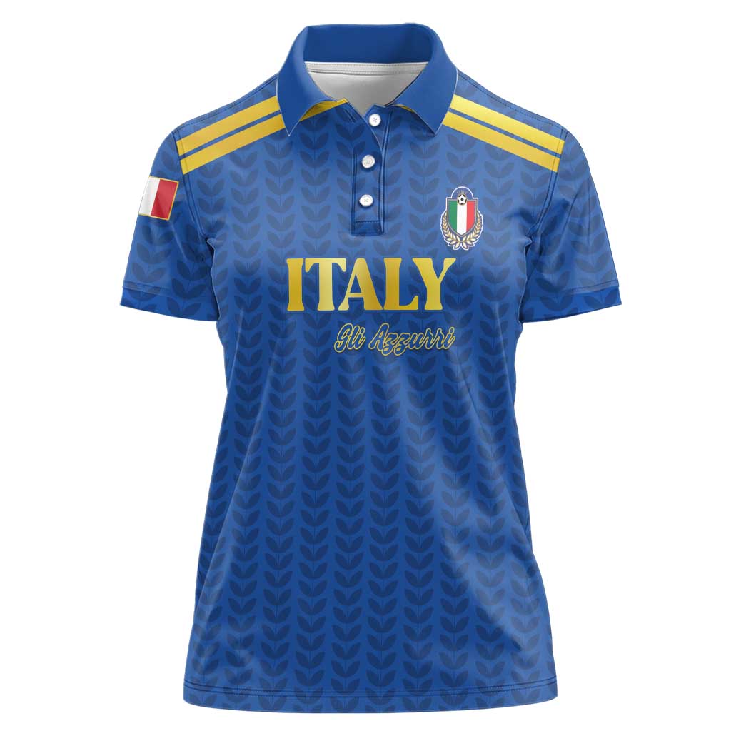 Custom Italy Football 2026 Women Polo Shirt Road To Champions - Wonder Print Shop