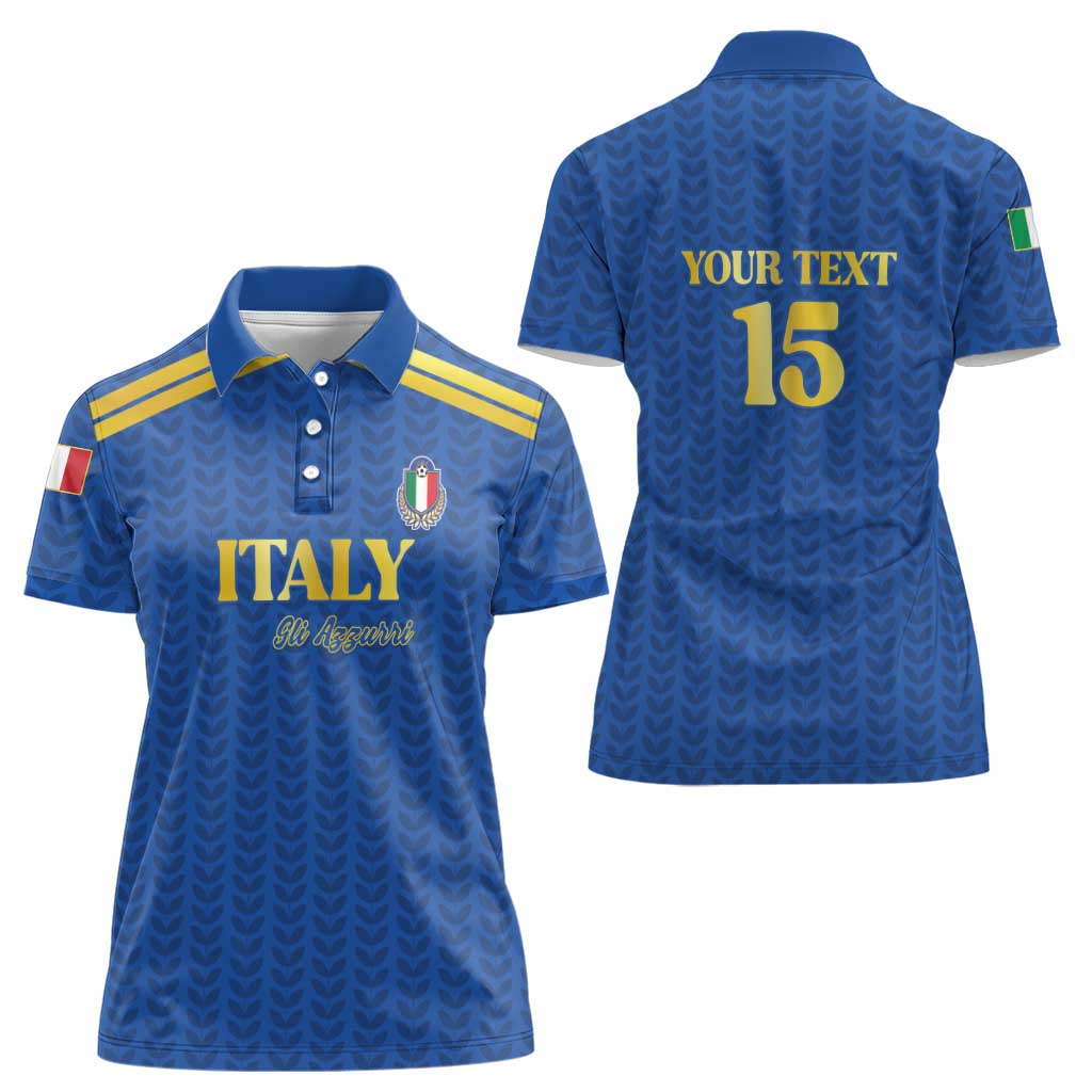Custom Italy Football 2026 Women Polo Shirt Road To Champions - Wonder Print Shop