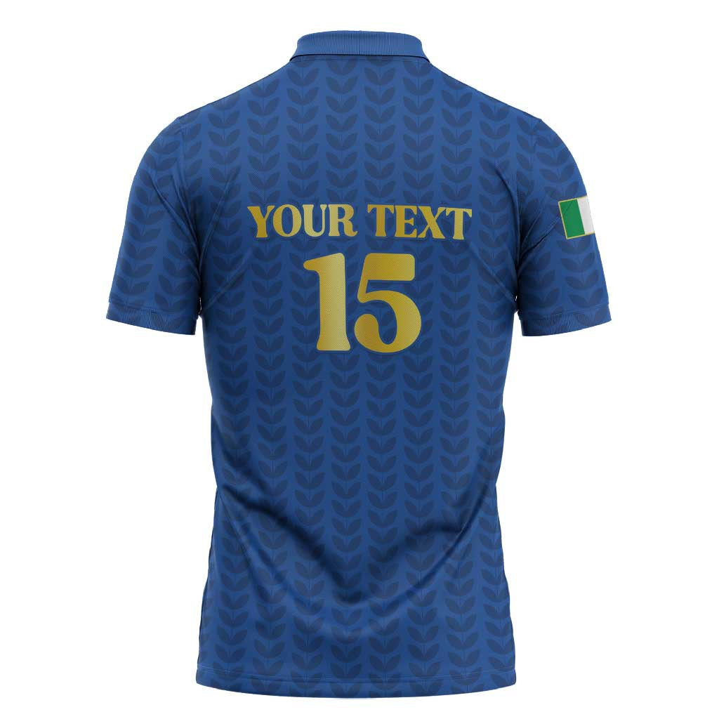 Custom Italy Football 2026 Zipper Polo Shirt Road To Champions - Wonder Print Shop