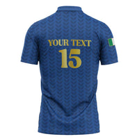 Custom Italy Football 2026 Zipper Polo Shirt Road To Champions - Wonder Print Shop