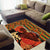 African-American Mother's Day Area Rug Black Mom And Son Kente Pattern