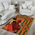 African-American Mother's Day Area Rug Black Mom And Son Kente Pattern