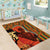 African-American Mother's Day Area Rug Black Mom And Son Kente Pattern