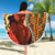 African-American Mother's Day Beach Blanket Black Mom And Son Kente Pattern