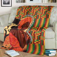 African-American Mother's Day Blanket Black Mom And Son Kente Pattern