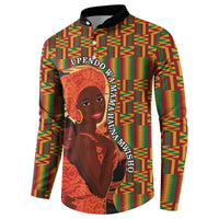 African-American Mother's Day Button Sweatshirt Black Mom And Son Kente Pattern