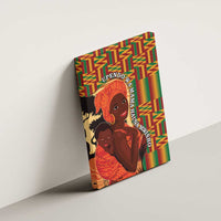 African-American Mother's Day Canvas Wall Art Black Mom And Son Kente Pattern