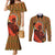 African-American Mother's Day Couples Matching Mermaid Dress and Long Sleeve Button Shirt Black Mom And Son Kente Pattern