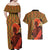 African-American Mother's Day Couples Matching Off Shoulder Maxi Dress and Hawaiian Shirt Black Mom And Son Kente Pattern