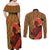 African-American Mother's Day Couples Matching Off Shoulder Maxi Dress and Long Sleeve Button Shirt Black Mom And Son Kente Pattern