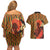 African-American Mother's Day Couples Matching Off Shoulder Short Dress and Hawaiian Shirt Black Mom And Son Kente Pattern