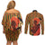 African-American Mother's Day Couples Matching Off Shoulder Short Dress and Long Sleeve Button Shirt Black Mom And Son Kente Pattern