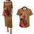 African-American Mother's Day Couples Matching Puletasi and Hawaiian Shirt Black Mom And Son Kente Pattern