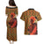 African-American Mother's Day Couples Matching Puletasi and Hawaiian Shirt Black Mom And Son Kente Pattern