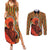 African-American Mother's Day Couples Matching Summer Maxi Dress and Long Sleeve Button Shirt Black Mom And Son Kente Pattern