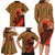 African-American Mother's Day Family Matching Long Sleeve Bodycon Dress and Hawaiian Shirt Black Mom And Son Kente Pattern
