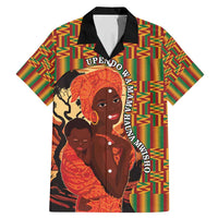 African-American Mother's Day Family Matching Mermaid Dress and Hawaiian Shirt Black Mom And Son Kente Pattern