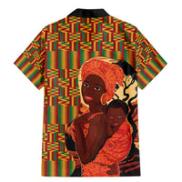 African-American Mother's Day Family Matching Mermaid Dress and Hawaiian Shirt Black Mom And Son Kente Pattern