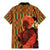 African-American Mother's Day Family Matching Mermaid Dress and Hawaiian Shirt Black Mom And Son Kente Pattern