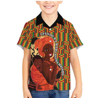 African-American Mother's Day Family Matching Mermaid Dress and Hawaiian Shirt Black Mom And Son Kente Pattern