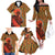 African-American Mother's Day Family Matching Off The Shoulder Long Sleeve Dress and Hawaiian Shirt Black Mom And Son Kente Pattern