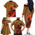 African-American Mother's Day Family Matching Off The Shoulder Long Sleeve Dress and Hawaiian Shirt Black Mom And Son Kente Pattern