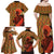 African-American Mother's Day Family Matching Off Shoulder Maxi Dress and Hawaiian Shirt Black Mom And Son Kente Pattern