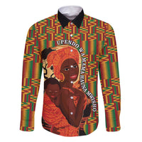 African-American Mother's Day Family Matching Off Shoulder Short Dress and Hawaiian Shirt Black Mom And Son Kente Pattern