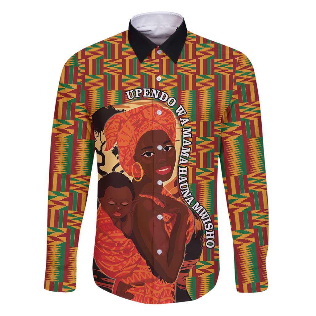 African-American Mother's Day Family Matching Puletasi and Hawaiian Shirt Black Mom And Son Kente Pattern