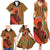 African-American Mother's Day Family Matching Summer Maxi Dress and Hawaiian Shirt Black Mom And Son Kente Pattern