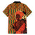 African-American Mother's Day Family Matching Summer Maxi Dress and Hawaiian Shirt Black Mom And Son Kente Pattern