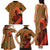 African-American Mother's Day Family Matching Tank Maxi Dress and Hawaiian Shirt Black Mom And Son Kente Pattern
