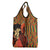 African-American Mother's Day Grocery Bag Black Mom And Son Kente Pattern