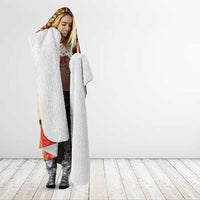 African-American Mother's Day Hooded Blanket Black Mom And Son Kente Pattern