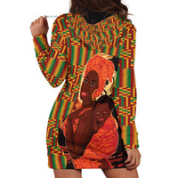 African-American Mother's Day Hoodie Dress Black Mom And Son Kente Pattern
