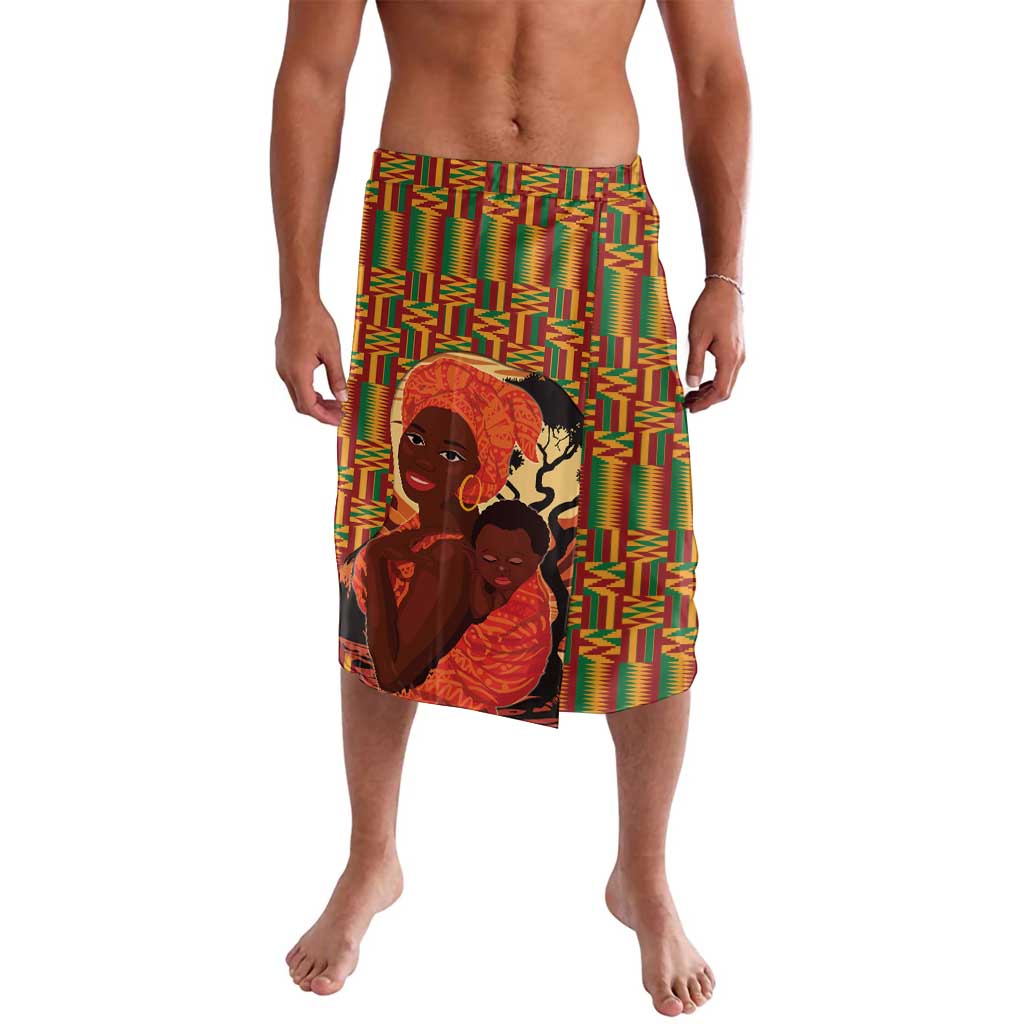 African-American Mother's Day Lavalava Black Mom And Son Kente Pattern