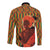 African-American Mother's Day Long Sleeve Button Shirt Black Mom And Son Kente Pattern