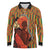 African-American Mother's Day Long Sleeve Polo Shirt Black Mom And Son Kente Pattern