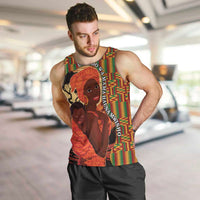 African-American Mother's Day Men Tank Top Black Mom And Son Kente Pattern
