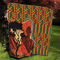African-American Mother's Day Quilt Black Mom And Son Kente Pattern