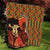 African-American Mother's Day Quilt Black Mom And Son Kente Pattern