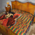 African-American Mother's Day Quilt Black Mom And Son Kente Pattern