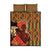 African-American Mother's Day Quilt Bed Set Black Mom And Son Kente Pattern