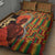 African-American Mother's Day Quilt Bed Set Black Mom And Son Kente Pattern