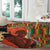 African-American Mother's Day Round Carpet Black Mom And Son Kente Pattern
