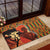 African-American Mother's Day Rubber Doormat Black Mom And Son Kente Pattern